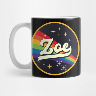 Zoe // Rainbow In Space Vintage Style Mug